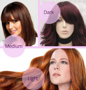 cinnamon hair color dark medium light shades chart
