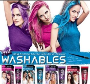 Washable hair dye is temporary and can be removed easily