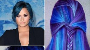 Permanent blue hair dye