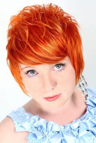 Bright, almost crazy orange hair color
