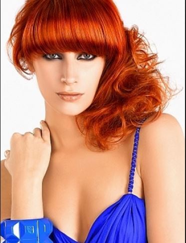 Orange red hair color