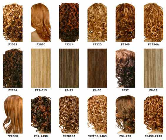 Blond Hair Color Chart