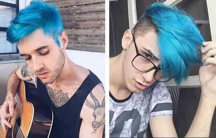 Turquoise Hair Men Hair Mag