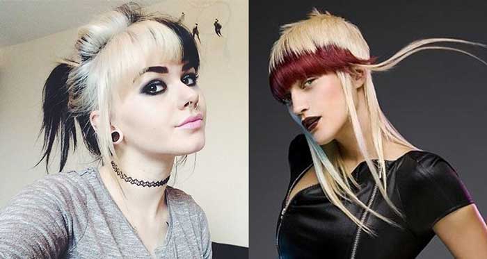 Two Tone Hair Color Ideas for Short, long Hair, how to dye ...