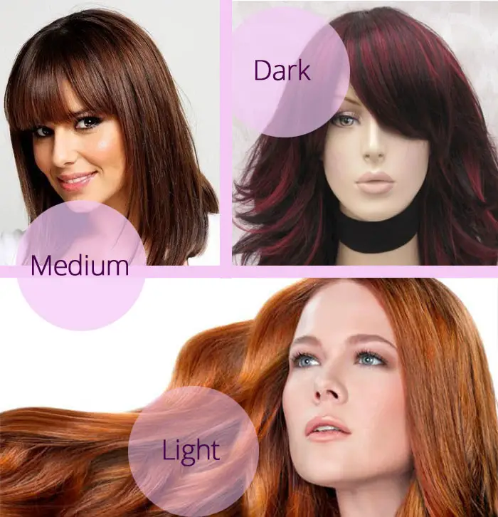 cinnamon hair color dark medium light shades chart