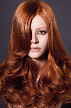 How cinnamon hair color looks like on hair