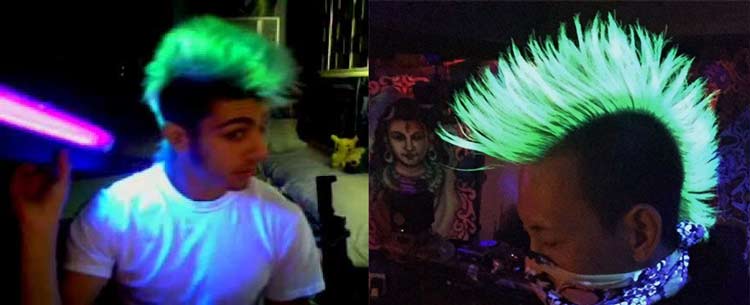 glow in the dark hair dye pictures men