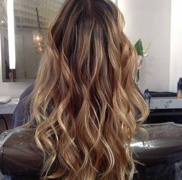 dark golden blonde with highlights lowlights