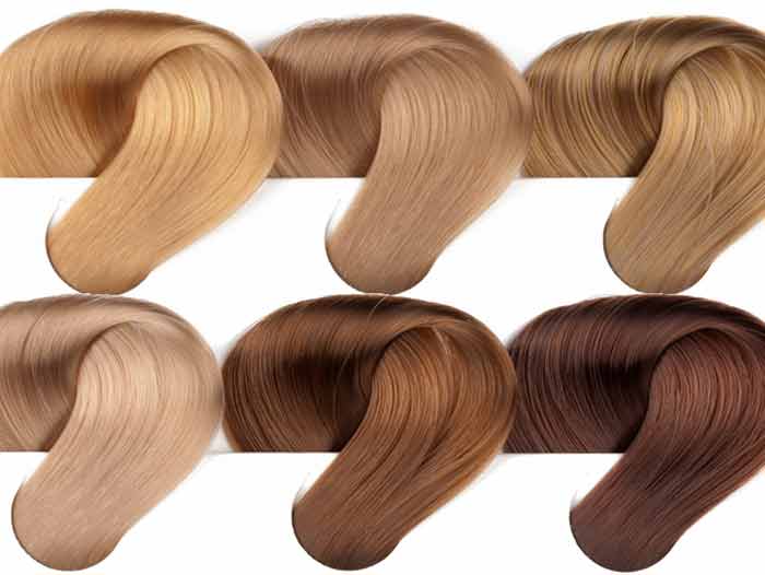 Golden Blond hair color chart