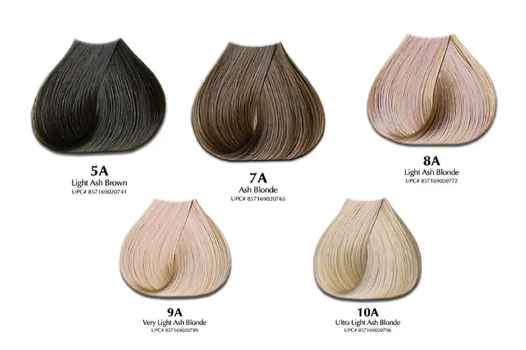 Light Ash Hair Color Chart