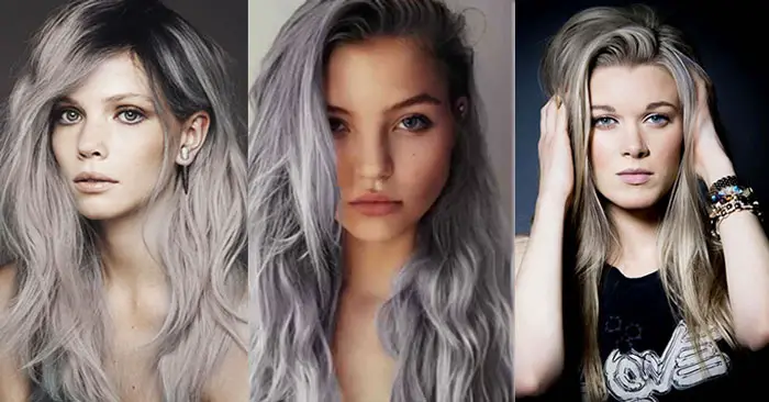 ash hair color pictures dark light silver