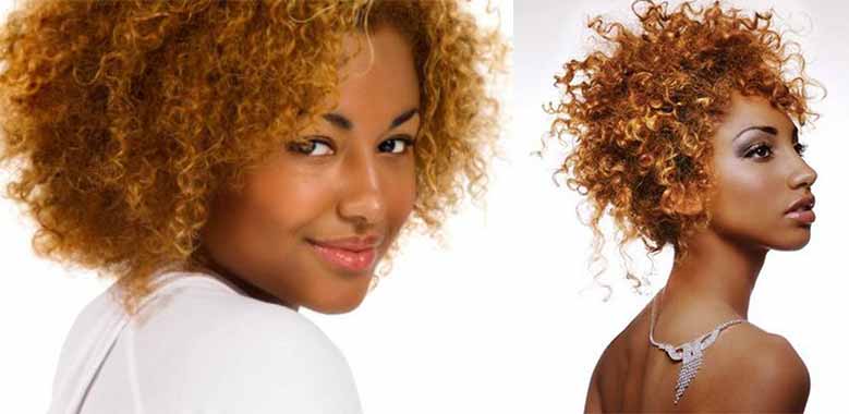 Golden-Bronze-Hair-Color-on Dark Skin-Natural-Hair